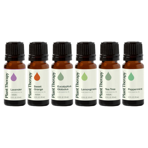 Plant Therapy Breathe Easy Essential Oil Set of 6 Bottles 10 mL