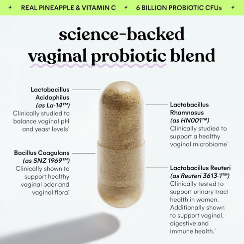Lemme Purr Vaginal Probiotics for Women - 60 Veggie Capsules, pH Balance, Healthy Vaginal Odor & Urinary Health