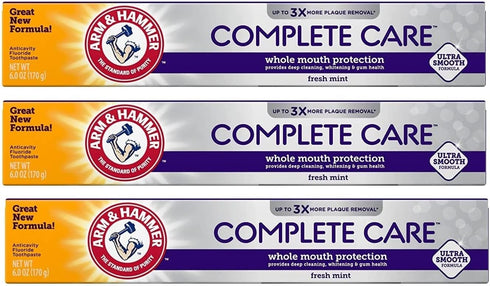 ARM & HAMMER Complete Care Fluoride Anticavity Toothpaste, Fresh Mint 6 oz