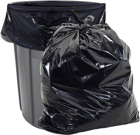 Commander 42 Gallon Black Heavy Duty Trash Bags - 2 MIL, 34" x 38" - Pack of 28 for Home, Kitchen, Lawn, Outdoor
