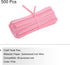 PATIKIL Twist Ties 3.5" Paper Closure Tie for Party Tying Gift Bags, Candy, Bread, Arts Crafts, Pink Pack of 500