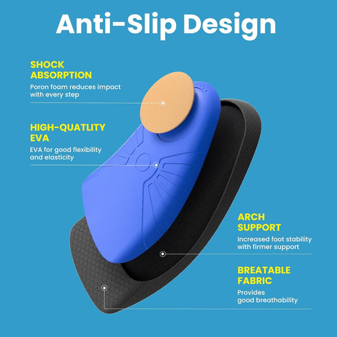 Plantar Fasciitis Inserts for Heel Pain Relief, Welnove Heel Cups for Achilles Tendonitis, Women's 10-13, Men's 9-12