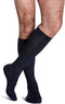 Sigvaris Men's Sea Island Cotton 191 Calf High Compression Socks, 15-20mmHg, Navy - B (Medium)