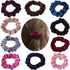 KINGMAS 10 Pcs Velvet Hair Ties Scrunchies, Elastic Flannelette Hair Bands for Women