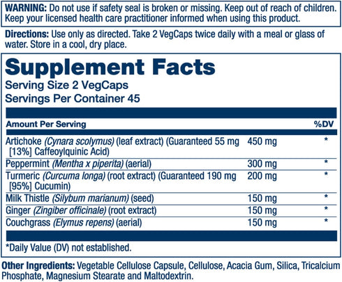 Gallbladder Support Formula, SOLARAY, Healthy Gallbladder & Liver Support, 30 Servings, 90 VegCaps