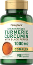 Piping Rock Turmeric Curcumin with Black Pepper 1000mg | 90 Capsules | Non-GMO, Gluten Free Turmeric Complex