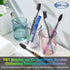 Soft Toothbrush with Flexible Head - Gentle Care for Sensitive Teeth, Tapered Bristle Brush - Pack of 4 Variety Colors
