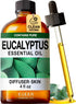 Set Set 2x4 oz Lime Essential Oil for Skin & Eucalyptus Essential Oil for Diffuser - Aromatherapy Grade Essential Oils