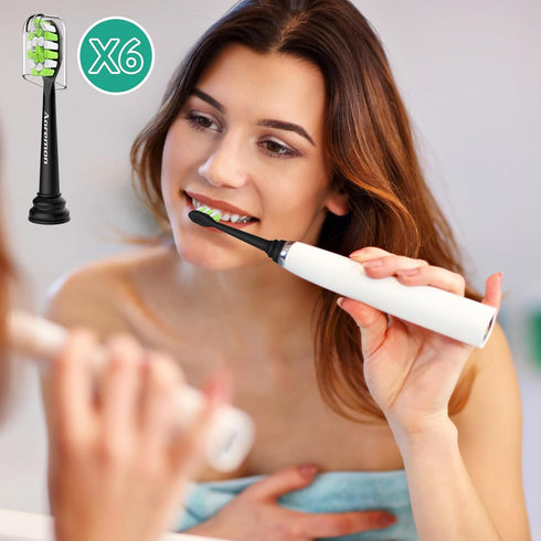 Aoremon Replacement Heads for Philips Sonicare DiamondClean, 2 Series, 3 Series, ProtectiveClean, FlexCare, 6 Count,