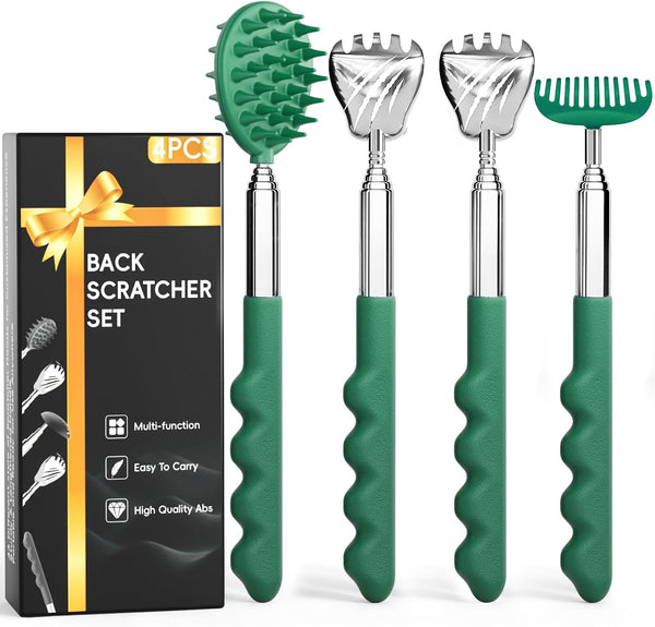 Gumry Versatile Back Scratcher - Portable Telescoping Extendable Back Massager Tool with