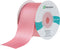 Gift Tek 10 Yards x 1.5 Inch Satin Ribbon, Single Faced Fabric Ribbon, Pink Polyester for Gift Wrapping
