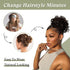 Oseti Curly Hair Bun, Brown Hair Accessories, Faux Bun Clip in Ponytail for Black Women, Large Curly Hair Piece
