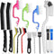 Solvra 14 Pcs Crevice Cleaning Brush Set Hard Bristle Cleaning Tools for Grout,
