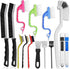 Solvra 14 Pcs Crevice Cleaning Brush Set Hard Bristle Cleaning Tools for Grout,