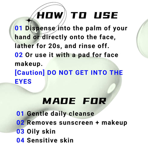 Higher Capacity Cleanser, Gentle Foam Deep Pore Face Wash for Oily & Sensitive Skin