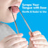 Pack of 2 Stainless Steel Tongue Scrapers, Essential Dental Hygiene Kit for Bad Breath & Bacteria Removal