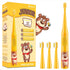 Vekkia Sonic Rechargeable Kids Electric Toothbrush, 3 Modes, 24000 Strokes, IPX7 Waterproof, 2-Min Timer, Yellow