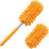 Microfiber Duster for Cleaning, Tukuos Hand Washable Dusters with 2pcs Replaceable Microfiber Head, Extendable Pole