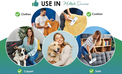 US PET SUPPLY Pet Hair Remover Roller -Reusable, Self Cleaning Lint Roller for Pet Hair Removal on Furniture, Carpets
