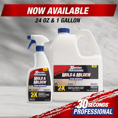 30 SECONDS Pro Mold and Mildew Stain Remover, Ready To Use Refill, 128 fl. oz.