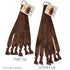 Solid No Crease Elastic Headband Hair Ties, 5/8" Wide, Soft Stretch, Adjustable Size, Brown
