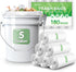 RayPard 5 Gallon Small Strong Trash Bags - 180 Counts for Home Office Kitchen Bathroom, Clear
