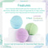 SpaRoom Soothe and Relax Handmade Natural Essential Oil Aromatherapy Bath Bombs, Set of 3, Lavender, Eucalyptus and Peppermint