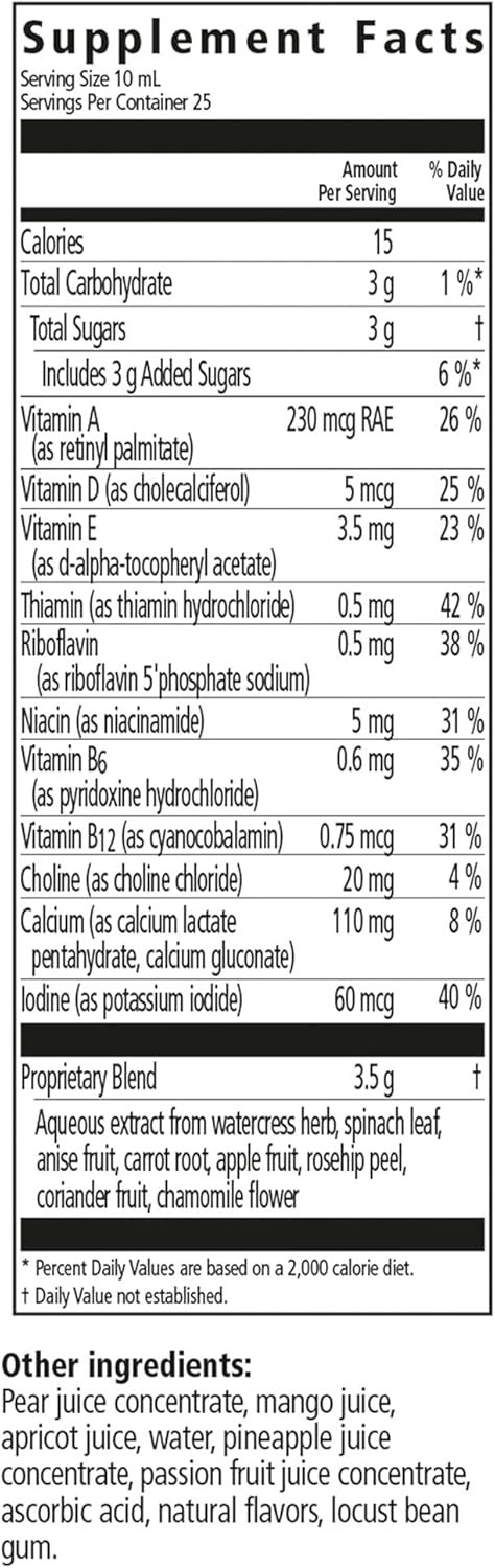 Floradix, Kinder Love Vegan Gluten-Free Children's Liquid Multivitamin for Healthy Development, 8.5 Fl Oz