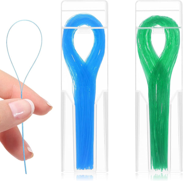 200 Pcs Dental Floss Threaders, Deep Clean Floss for Braces, Nylon Loop Design for Oral Care Tools