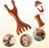 Ujukoxc 3-Piece Set Wooden Scalp Massager, for Stress Relief and Scalp Care, Portable Head Massage Tool with Wooden