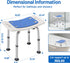6 Shower Chair for Elderly Shower Seat for Inside Tub Tool-Free Shower Stool Adjustable Heights Bathtub Chairs