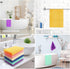 UJFQBH 6 Pieces African Net Sponge, Long Bath Sponge Exfoliating Shower Body Scrubber for Daily Use - Purple, Orange