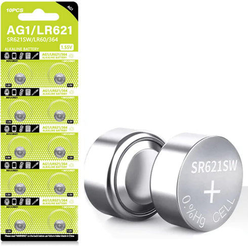 TXY 10PCS LR621 AG1 SR621SW 364 LR60 164 1.5V Alkaline Watch Battery Button