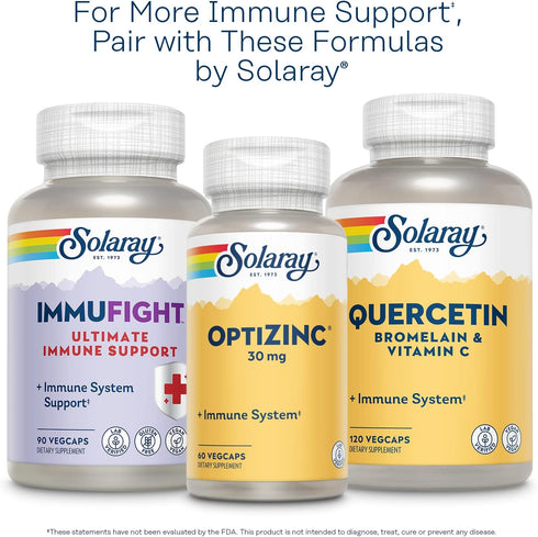 SOLARAY Reacta-C with 500mg Vitamin C, 200mg Sambucus Black Elderberry Extract, Immune Support, 120 Capsules