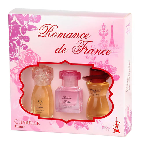 3 Eaux de Parfum Gift Set - 'Romance de France' - 33.6 ml Made in Provence, France