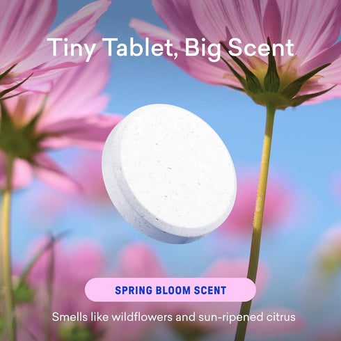 Set, 60 Count BLUELAND Laundry Detergent Tablets, Starter Spring Bloom Scent, with Tin, Plastic-Free Eco-Friendly Pods