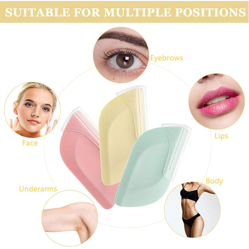Patelai 21 Pcs Eyebrow Razors - Dermaplaning Tool Razor for Women and Men Facial Hair Trimmer