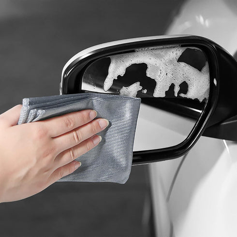 Window Cleaning Cloth - Microfiber Cleaning Cloth, Premium Polishing Rags, Lint Free, Streak Free (Grey, Purple