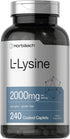 Horbaach L-Lysine 2000mg | 240 Caplets | Vegetarian, Non-GMO, Gluten Free Supplement