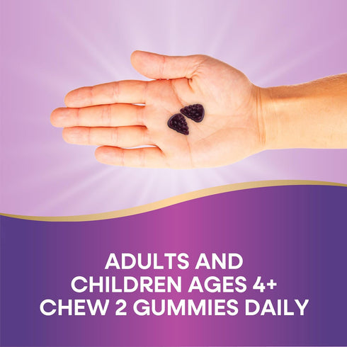Nature’s Way Sambucus Zero Sugar Immune Gummies, 70 Gummies - Black Elderberry Extract, Vitamin C, D3, Zinc
