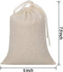 Tatuo 50 Pcs Muslin Bags, 6 x 8 Inches Cotton Drawstring Bags for Party Home Supplies