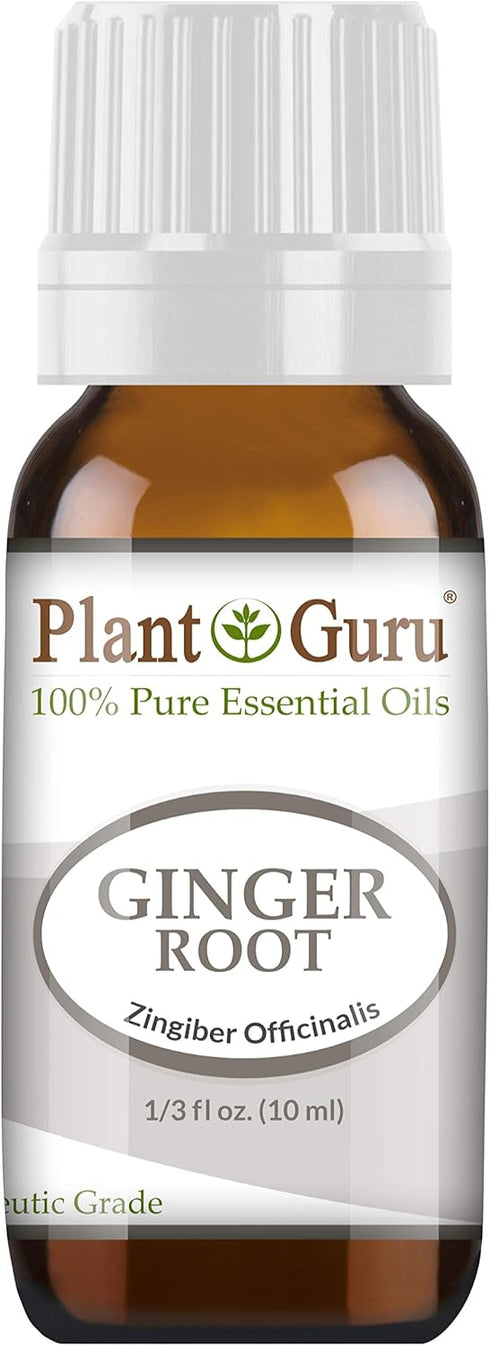 Fresh Ginger (Root) Essential Oil 10 ml 100% Pure Undiluted Therapeutic Grade for Skin, Body and Hair Growth. Perfect for DYI Soap Making and Aromatherapy Diffuser.