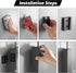 Set BGL Toilet Brush and Holder White Wall Mounted for Bathroom Square Design