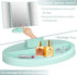 Tri-fold Lighted Vanity Makeup Mirror, 21 LEDs, 3x/2x Magnification, Touch Screen, 180 Degree Free Rotation - Green