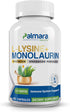 L-Lysine + Monolaurin 600mg 1:1 Ratio, 100 Capsules, 1 Pack