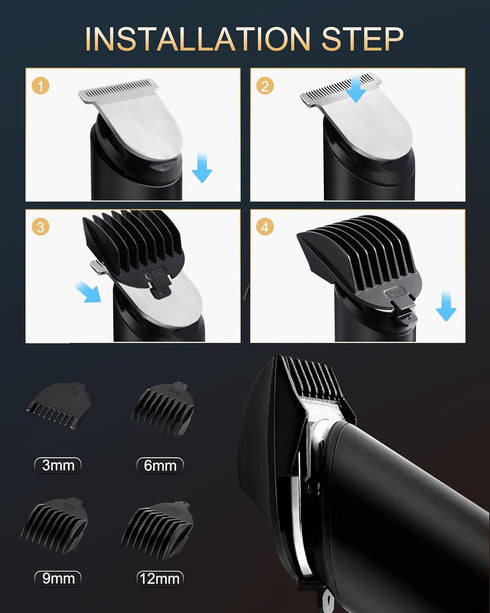?????????????? Manscape Trimmer for Men - Rechargeable Beard Trimmer, Waterproof Body Trimmer with Standing Recharge Dock