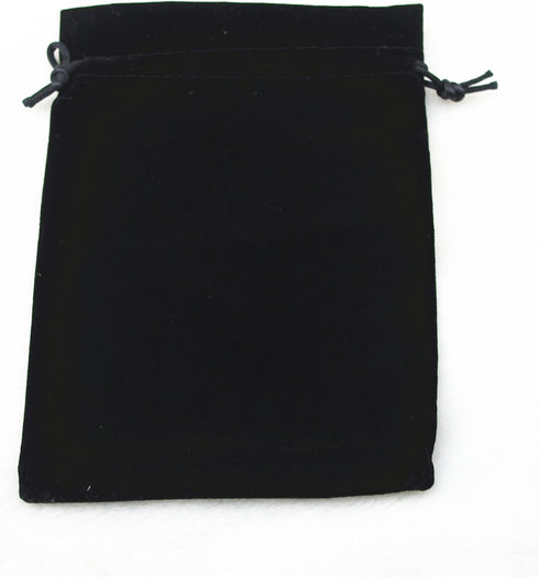 AEAOA Gift Bags, Pack of 25 Pieces, 6" X 4" Velvet Drawstring Jewelry Pouches for Treats and Favors (Black)