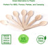 HUJI Eco-Friendly Wooden Spoons, Disposable Wood Cutlery, 50 Spoons, 6.1"