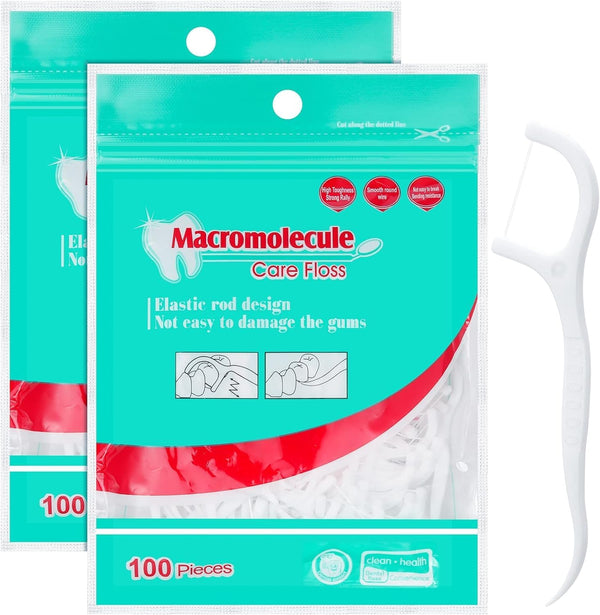 200PCS Dental Floss Sticks - Disposable Toothpicks for Teeth Cleaning, Floss Picks (200 Picks)