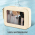 Clear Makeup Bag Cosmetic Organizer Case, Waterproof Travel Toiletry Bag with Golden Zipper